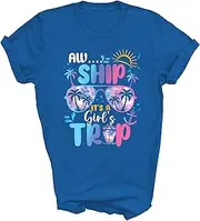 [Generic] Aw Ship It's A Girls Trip Funny Cruise Squad Matching Cruising Vacation Unisex Shirt Gift Women Men