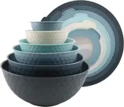 COOK WITH COLOR Mixing Bowls with Lids - 12 Piece Plastic Nesting Bowls Set 6 6