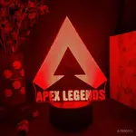 APEX英雄遊戲LOGO小夜燈創意標誌房間桌麵裝飾禮物七彩3DLED臺燈