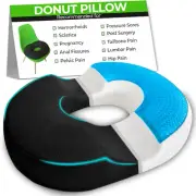 Donut Gel Sitting Pillow - Orthopedic Memory Foam for Tailbone Pain, Hemorrhoid