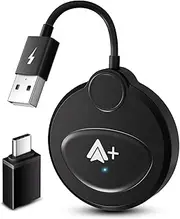 Android Auto Wireless Adapter with Netflix YouTube Tiktok, Latest Upgrade Converts Wired to Wireless for All Cars with Factory Wired Android Auto, Plug and Play Easy to Install