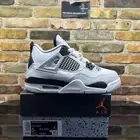Size 5 - 2022 Nike Air Jordan 4 Retro (GS) Military White Black