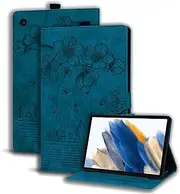 Aswant Cover for Galaxy Tab A8 10.5 Inch 2022 (SM-X200 / SM-X205 / SM-X207), Samsung Tab A8 2022 Case, with Support/Wallet Function Galaxy Tab A8 10.5 Case (Blue)