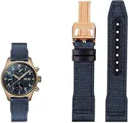 20mm 21mm 22mm Nylon Leather Watchband，For IWC Le Petit Prince Big Pilot IW3777 Black Sport Canvas Watch Strap WFJ