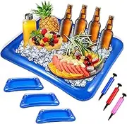 SOLUSTRE Inflatable Cooler for Drinks Ice Chilled Serving Platter Large Reusable Serving Bar Random Color