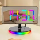 RGB alarm clock with wireless charging night light LED digital clock desk clock
