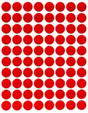 Red Dot Stickers in Various Sizes (8MM-38MM) Color-Coding Labels in 15 Sheets
