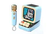 Divoom Mini Karaoke Pixel Art Bluetooth Speaker - Blue X1Pack