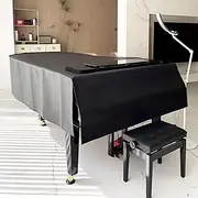 Grand Piano Cover Premium Dustproof Baby Grand Piano Cover Soft Leather Grand Piano Cover Optional Stool Cover(B,160cm/63in)