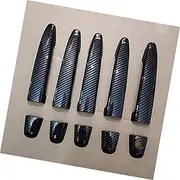 ZAPYVET, for Lexus, RX330 RX350 GX470 2004 2005 2006 2007 2008 2009 Chrome Carbon Fiber Door Handle Cover Car Door Handle Cover(Carbon Fiber)