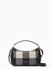 smoosh festive check fabric crossbody