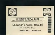 ANIMAL HOSPITAL,- DR. LARSONS FERGUS FALLS, MINNESOT U.S. 50s