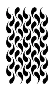 Abstract Large Stencil Template Airbrush Paint 5 1/2" x 9 1/2" FREE SHIPPING!