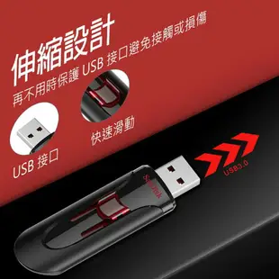 APP下單享點數9% 超取199免運｜【公司貨】記憶卡SanDisk CZ600 快閃隨身碟 加密隨身碟 官方正品32G64G【C1-00137】