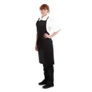 WHITES SOUTHSIDE X-CROSS BACK BIB APRON BLACK B987