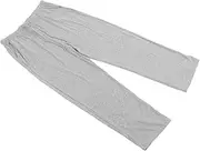 [VALICLUD] 1Pc Loose Casual Pajama Trousers for Men Summer Home Sleeping Pants Grey Breathable Sweat Absorbent Comfortable Wear Durable Fade Resistant Design