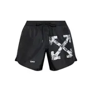 [Off-white] Off-white Vive-Arrow-print Swim Shorts XL BLACK