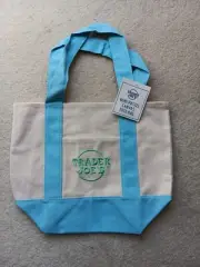 2025 Trader Joe Mini Pastel Canvas Tote Bag (Baby Blue)