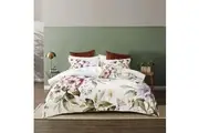 Bianca Minette Front Reverse Bedding Cotton Sateen White Quilt Cover Set