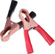 2pcs Alligator Battery Clamps Battery Clip Connectors Insulated Automotive Jump Leads Maintenance