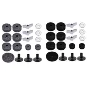 Round Felt Pad Wing Nut Washers Drum Set Assembly Accessories Black/Gray