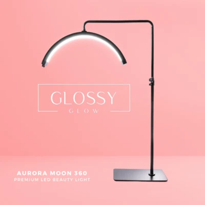 XL Premium Beauty Half Moon Ring LED Lash Light for Eyelash Salon Makeup
