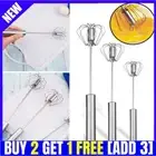 Easy Whisk Semi Automatic Stainless Whisks Hand Push Egg BeatCE Milk Whip Mixer