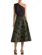[David Lawrence] Prudence Jacquard Skirt in Black Multi