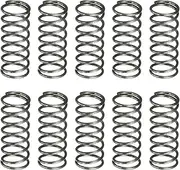 uxcell 10Pcs Compression Spring, 4mm OD, 0.4mm Wire Size, 10mm Free Length, Spring Steel Construction Extended Mechanical Compression Springs for Shop and Home Repairs, Silver Tone