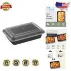 Durable 38oz Meal Prep Storage Containers - 100 Count with Leak-Resistant Lids