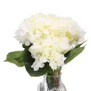 Hydrangea Artificial Flowers, 4PCS Faux Hydrangea Flowers Home Decor, White