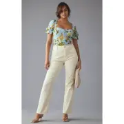 NWT Paige Drew Mid-Rise Relaxed-Leg Jeans - 34 waist