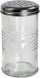 [Grant Howard] Mason Classics Cheese Shaker, 14 Ounces, Parmesan and Mozzarella Glass Jar Dispenser (52145)