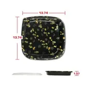 Japanese Sushi To go box J-22 13.7"x13.7"x1.6" 50PCS/100PCS