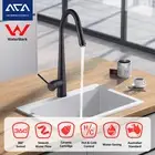 ACA Brass Black Swivel Laundry Pull Out Faucet Spout Kitchen Sink Mixer Tap WELS