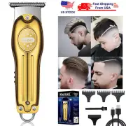 Kemei Hair Clippers Men's Cordless USB Rechargeable Zero Gapped Hair Trimmer Set