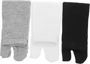 [DEARMAMY] Elastic Cotton Tabi Toe Socks for Men and Women Comfortable Mid Calf Socks Black White and Grey Breathable and Stylish Toe Socks