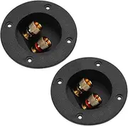 Angoily Speaker Junction Box DIY Car Stereo Crimp Terminals 2pcs Speaker Terminal Binding Post Subwoofer Plugs Quick Disconnect Positive Negative