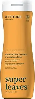 [Attitude] Volume and Shine Hair Shampoo, EWG Verified, For Thin Hair, Naturally Derived Ingredients, Vegan and Plant Based, Soy Protein And Cranberries, 16 Fl Oz