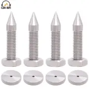 4sets SUS-316 Stainless Steel Speaker Spike Cone Hifi Audio AMP Monitor Feet Mat