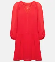 [Velvet] Velvet Sloan cotton minidress AU 16 red