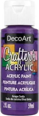 6 Pack Crafter's Acrylic All-Purpose Paint 2oz-Grape Soda DCA-143