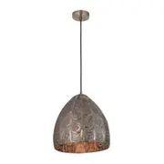 CLA LIGHTING Sari Interior Patterned Ellipse Pendant Light - Aged Brass