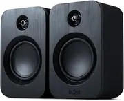 House of Marley Get Together Duo Bluetooth Bookshelf Speakers - Sustainably Crafted, Wireless Turntable Speakers, Mains Powered or 25 Hours Battery Life, AUX in - Amazon Exclusive Black Edition