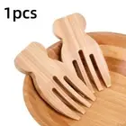 Bamboo Food Server Salad Spoon Bamboo Salad Claws Salad Hands Stirring Fork