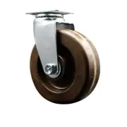 6 Inch High Temp Phenolic Wheel Swivel Caster with Roller Bearing Service Caster
