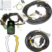 MCSADVENTURES Turn Signal Kit with Rocker Switch and Fang Lights, Compatible with 2024-2025 Polaris RZR XP, 2 and 4 Seat Models (Rocker: GREEN, No Horn)