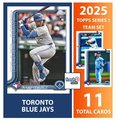 2025 Topps Series 1 Baseball Team Set 11 Cards Toronto Blue Jays Vlad Guerrero J