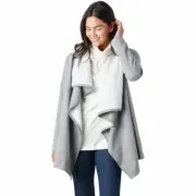 UGG JANNI FLEECE CARDIGAN ~ GREY HEATHER ~ SMALL ~ NWT $128