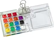 Travel Ready Paint Palette Bundle, Mini Travel Paint Palette Acrylic, Travel Paint Palette Mini with Binder Clips,B